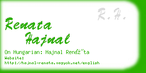 renata hajnal business card
